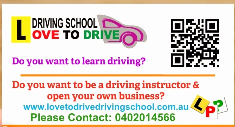 Business Card of love to drive driving school